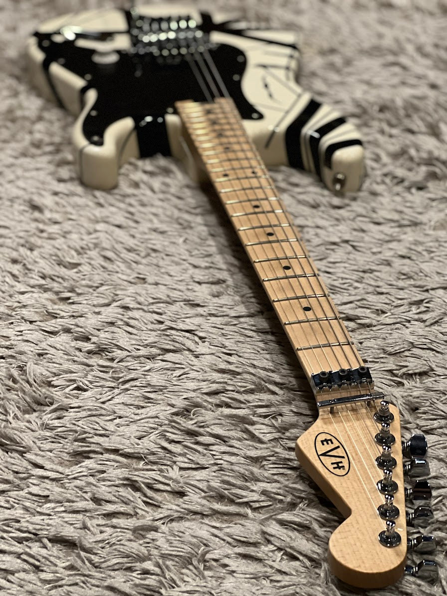 EVH Striped Series - White with Black Stripes