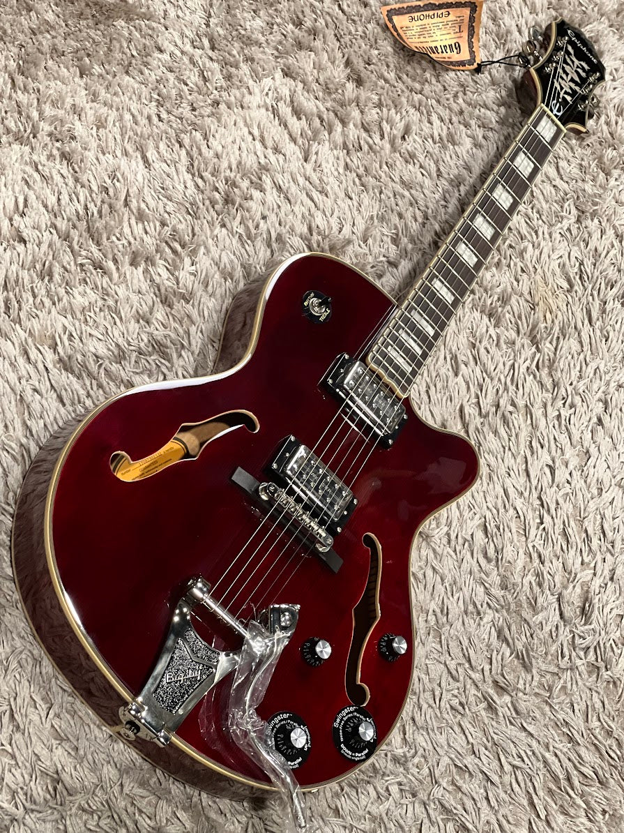 Epiphone Emperor Swingster Hollowbody with Rosewood Neck in Wine 
