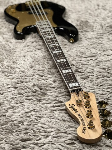 Squier 40th Anniversary Gold Edition Precision Bass in Black