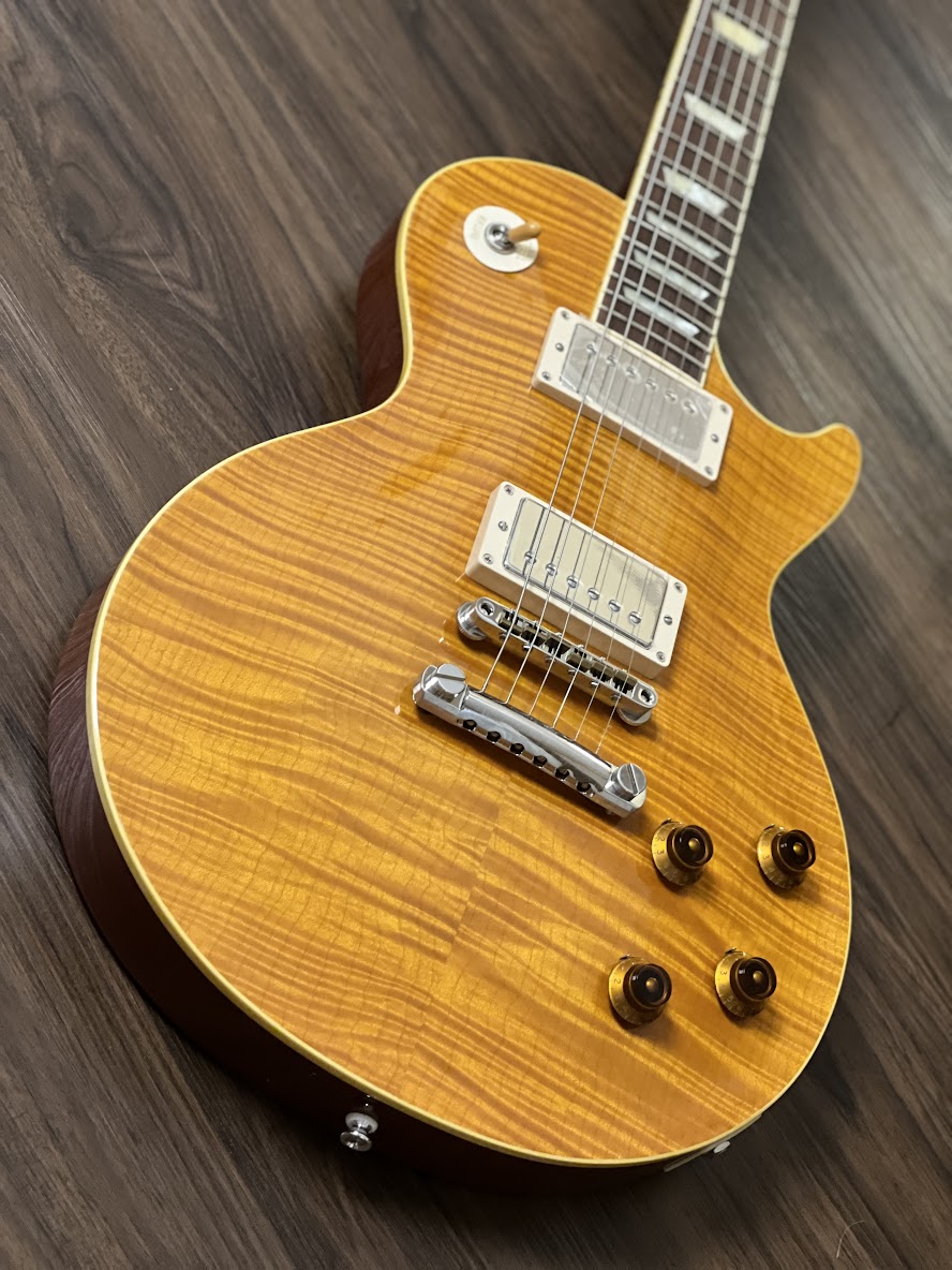 Tokai Love Rock Custom Shop LS-390 VLD Premium Series Honduran Mahogany in Vintage Lemon Drop