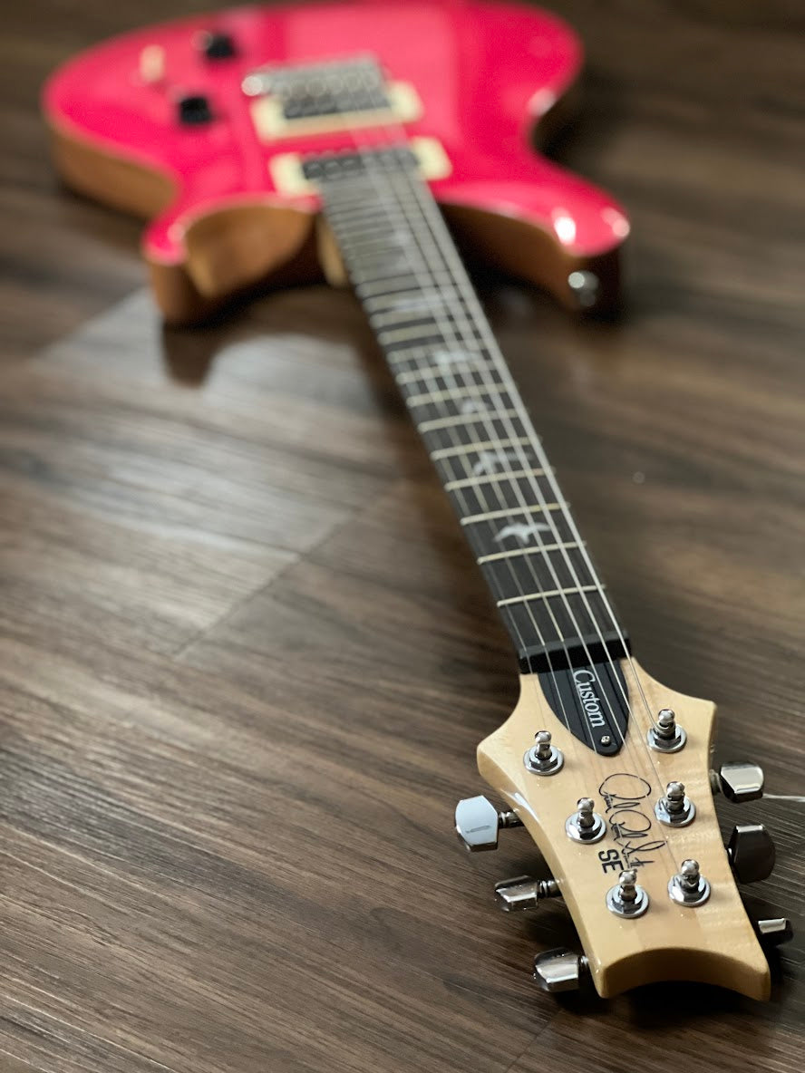 PRS SE Custom 24 - Bonnie Pink with Natural Back