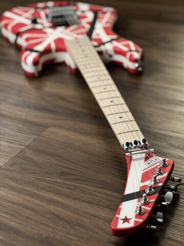 EVH Striped Series 5150 with Maple FB in Red Black White Stripes