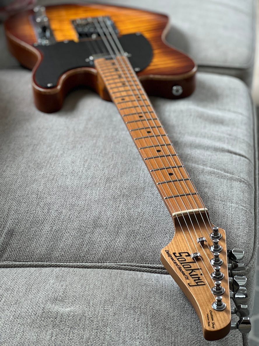 Soloking MT-1 FM Artisan พร้อม Solid 5A Flame Top ใน Honeyburst Nafiri Special Run