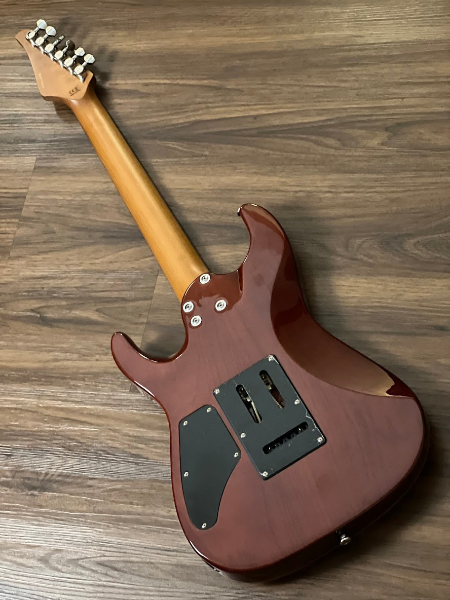 Soloking MS-1 Custom 22 HH MOD Flat Top with Fishman Fluence in Fire Wakesurf with Rosewood FB