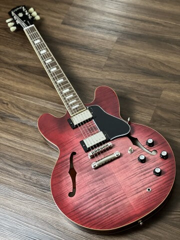 Epiphone ES-335 Figured Semi-Hollowbody In PRB (Raspberry Burst