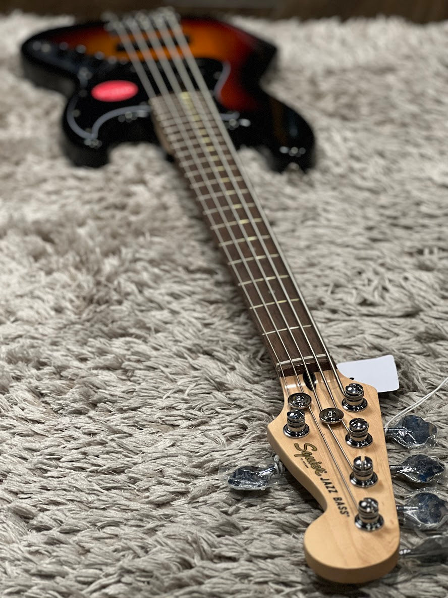 Squier Affinity Series Jazz Bass V 5 String Electric Bass with Laurel FB in 3-Color Sunburst