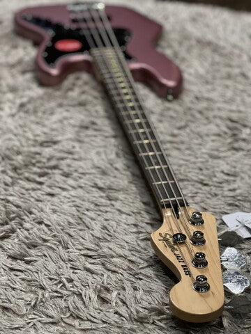 Squier Affinity Series Jazz Bass with Laurel FB in Burgundy Mist