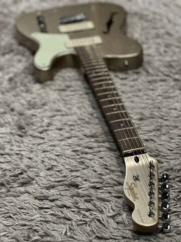 Squier FSR Paranormal Cabronita Thinline Telecaster with Laurel FB in Shoreline Gold