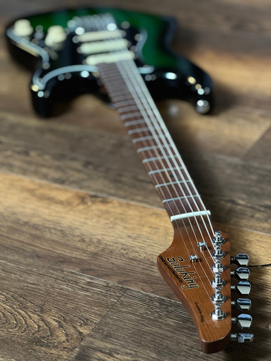 Soloking MS-1 Classic MKII in Green Burst with 5A Flame Top Nafiri Special Run
