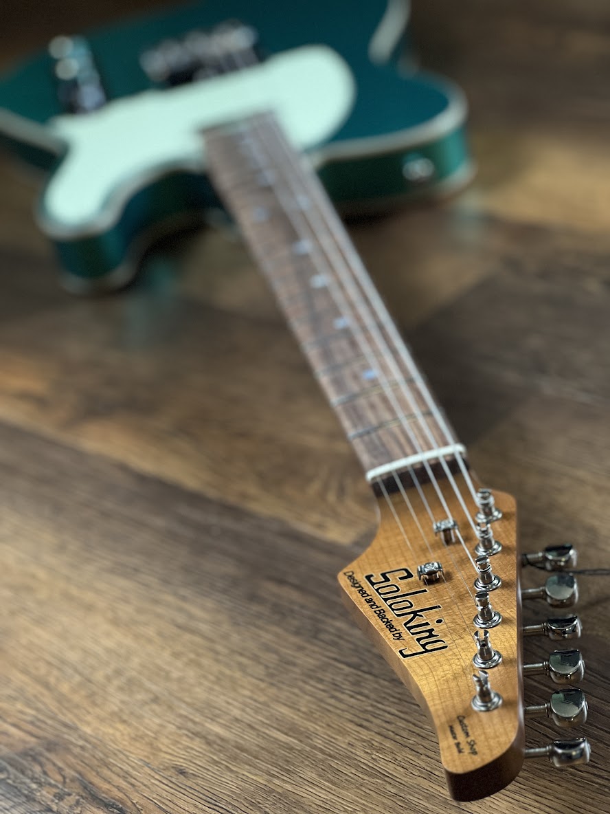 Soloking T-1B Vintage MKII with Roasted Maple Neck and Rosewood FB in Sherwood Green Metallic