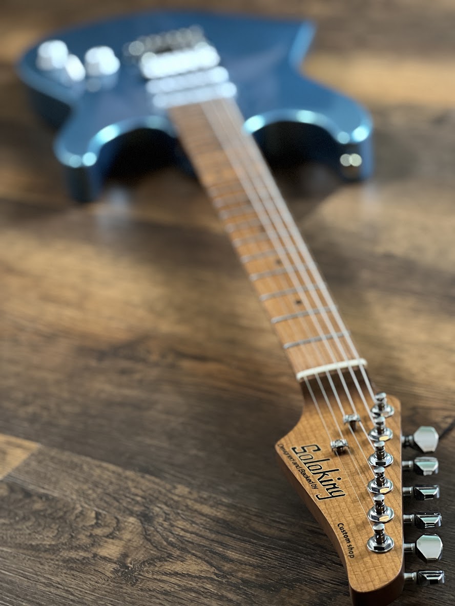 Soloking MS-1 Custom 24 HSS Flat Top in Ice Blue Metallic Nafiri Special Run