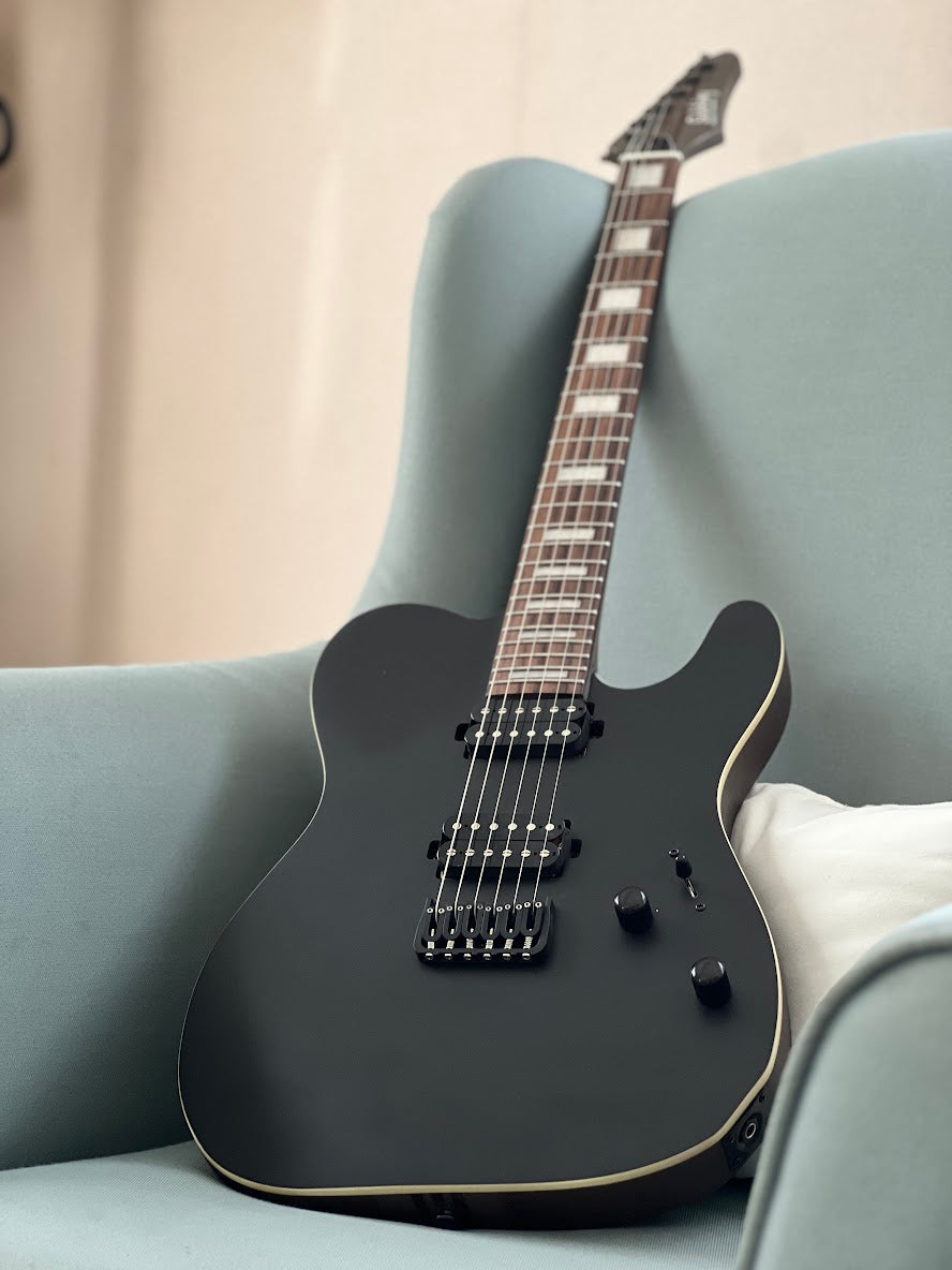 Soloking MT-1 Deluxe HH 24 Neck Thru ใน Satin Black Matte Nafiri Special Run