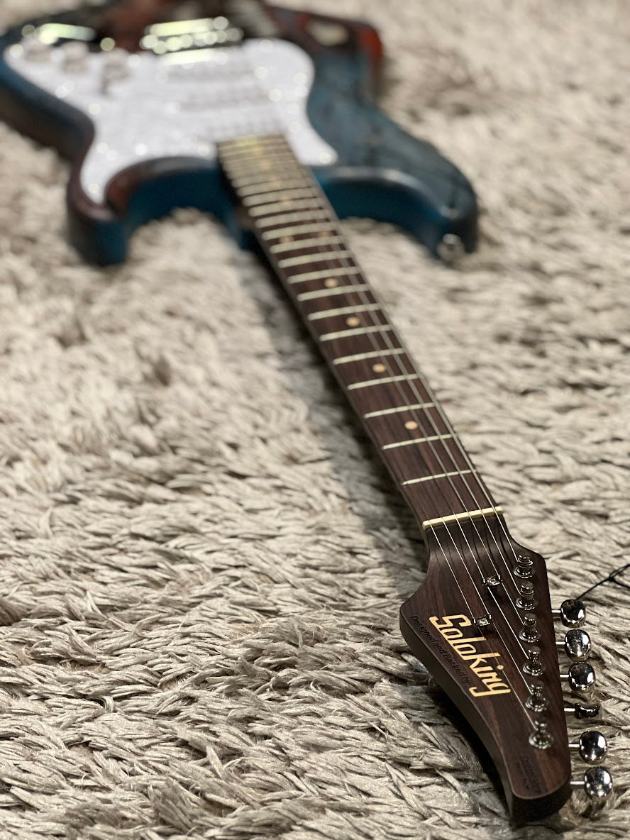 Soloking MS-1 Artisan วาดด้วยมือและแกะสลัก "Blue Venom"