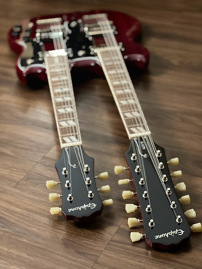 Epiphone G-1275 Custom Doubleneck in Cherry