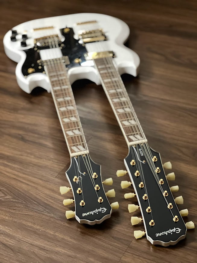 Epiphone G-1275 Custom Doubleneck in Alpine White