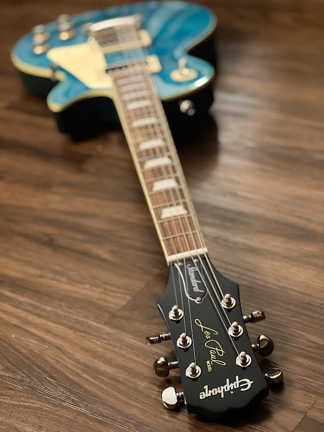 Epiphone Les Paul Standard 60s Quilt Top in Translucent Blue