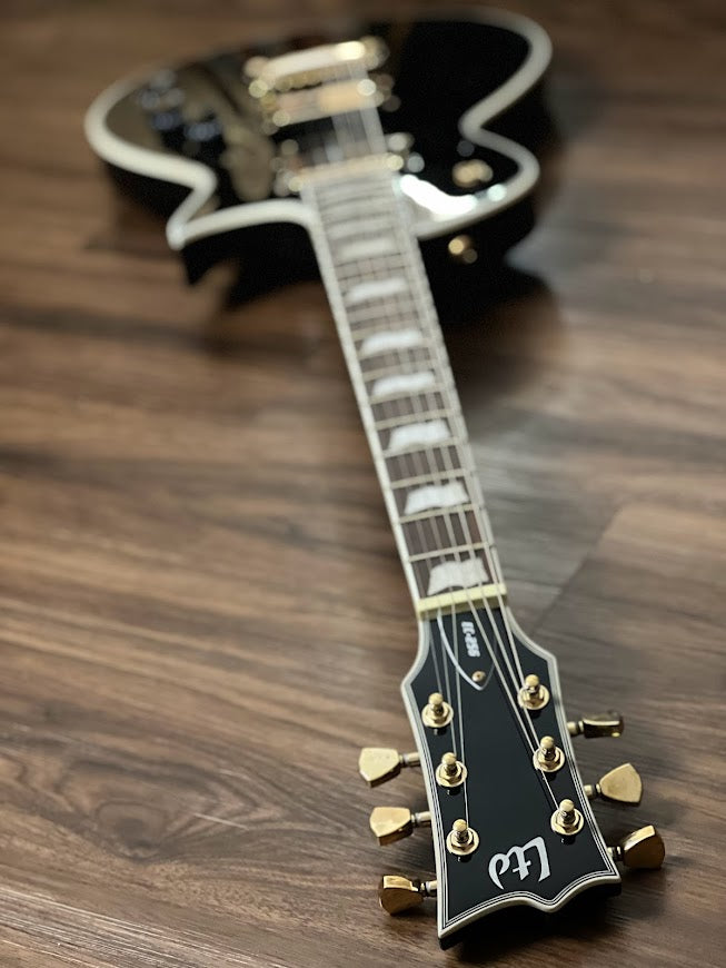 ESP LTD Eclipse EC-256 in Black with Gold Hardware