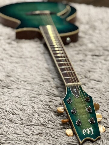 ESP LTD TL-6FM Thinline Acoustic electric in Aqua Marine Burst