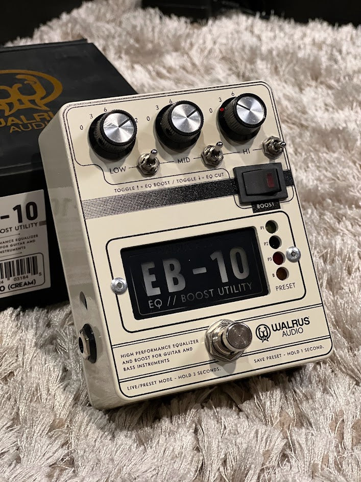 eq pedal boost Walrus Audio EB-10 Preamp/EQ/Boost Guitar Effects Pedal, Cream – nafiriguitar.com