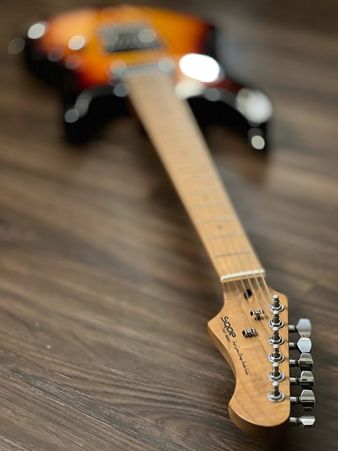 SQOE SEIB450 HH Roasted Maple Series in 3-Tone Sunburst