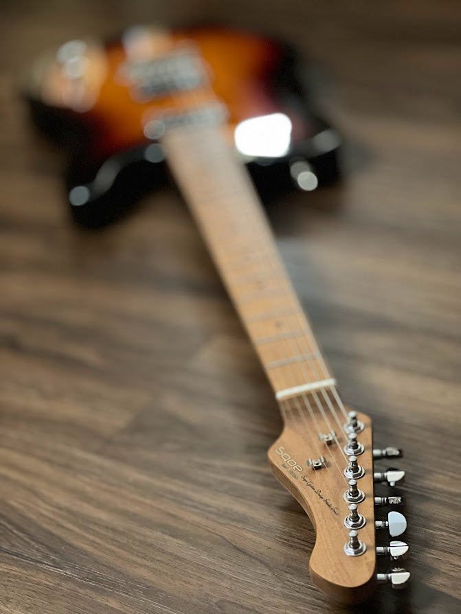 SQOE SETL450 HH Roasted Maple Series in 3-Tone Sunburst