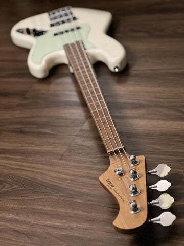 SQOE SJB600 ROASTED MAPLE SERIES Bass IN Vintage White