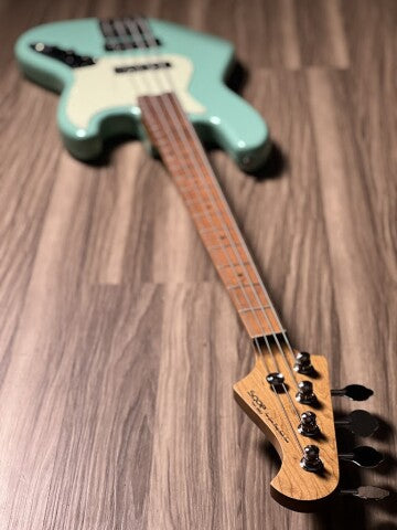 SQOE SJB600 Roasted Maple Series Bass in Surf Green