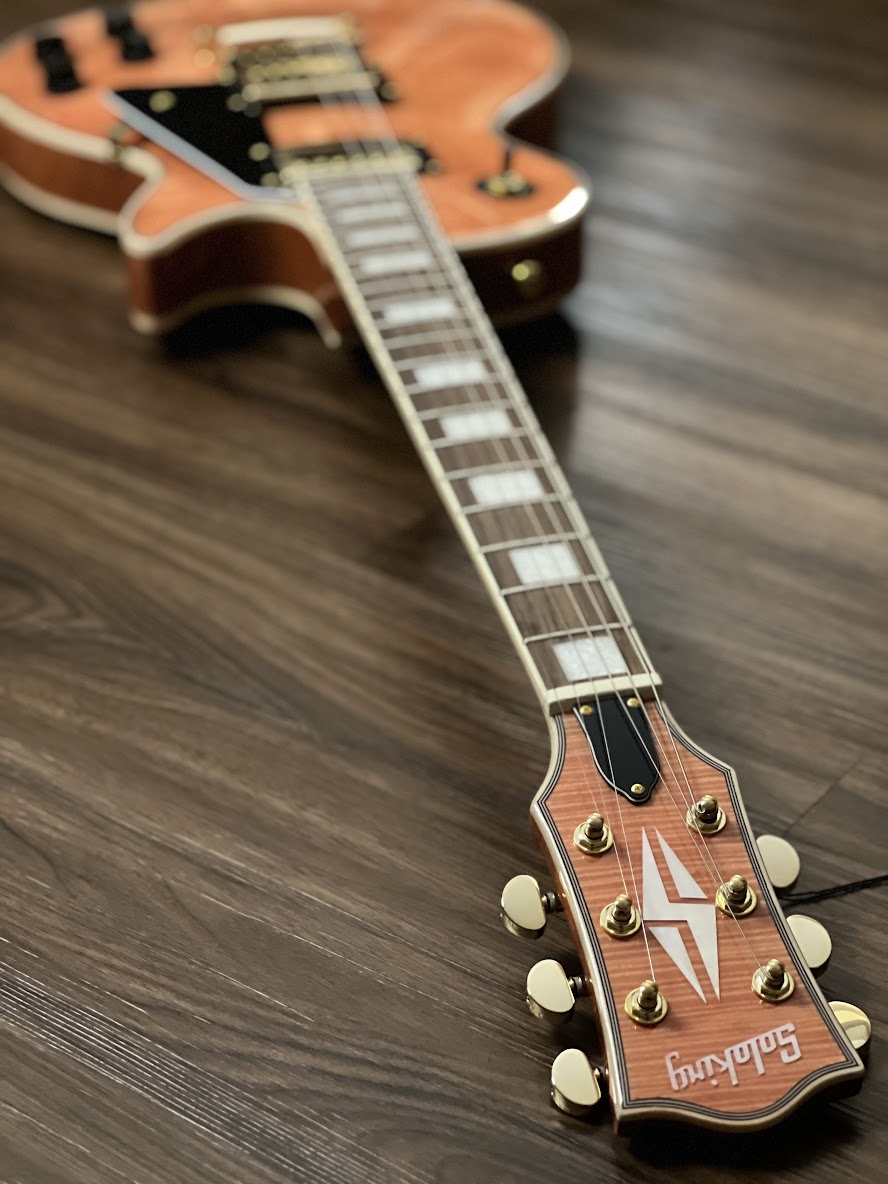 Soloking SLC60FM in with Gold Hardware in Trans Pink