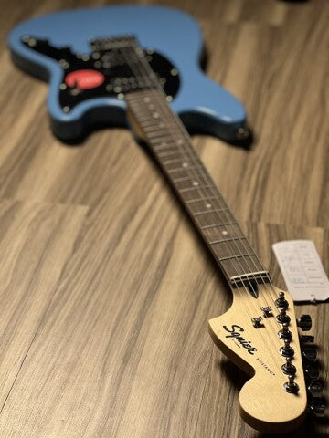Squier Sonic Mustang HH w/Black Pickguard with Laurel FB in California Blue