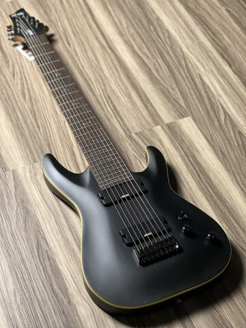 Schecter Demon 8 ABSN in Aged Black Satin – nafiriguitar.com