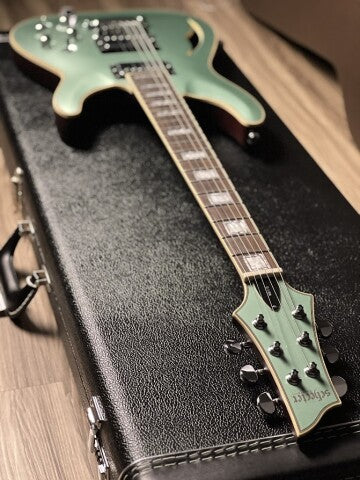Schecter C-1 E/A Classic SVPB in Satin Vintage Pelham Blue