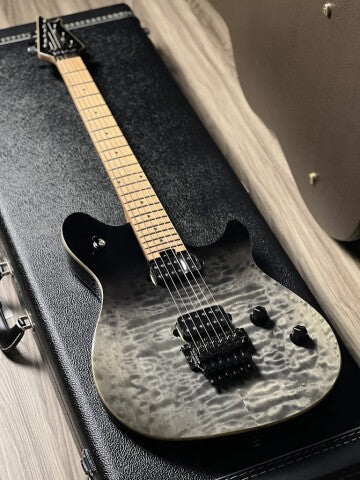 EVH Wolfgang WG Standard QM with Baked Maple FB in Black Fade