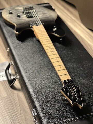 EVH Wolfgang WG Standard QM with Baked Maple FB in Black Fade