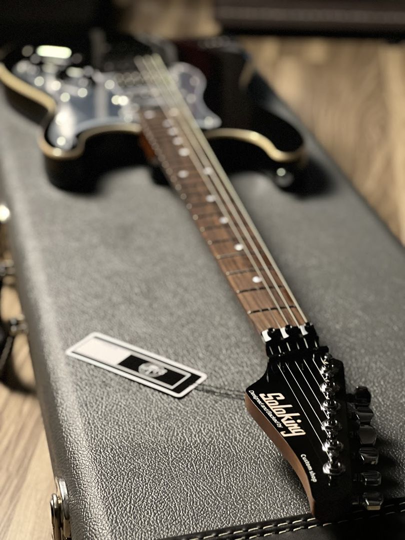 Soloking MS-1 Classic 24 HSS FR Flat Top in Black Mirror Nafiri Special Run JESCAR