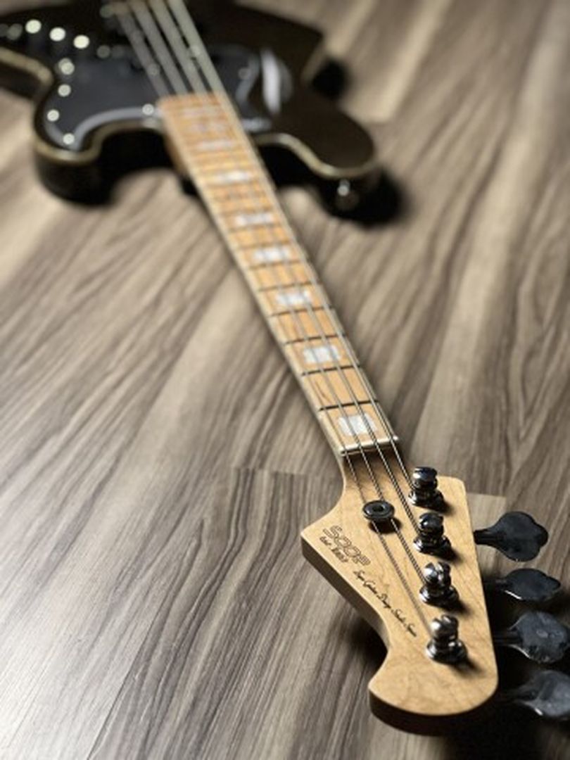 SQOE SJB800 Roasted Maple Series Bass in Transparent Black