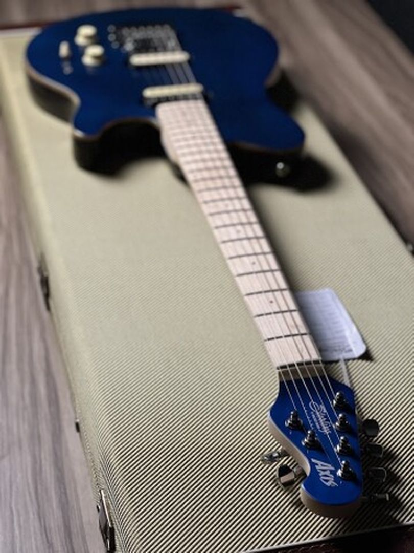 Sterling by Music Man AX3FM Axis Flame Maple with Maple FB in Neptune Blue