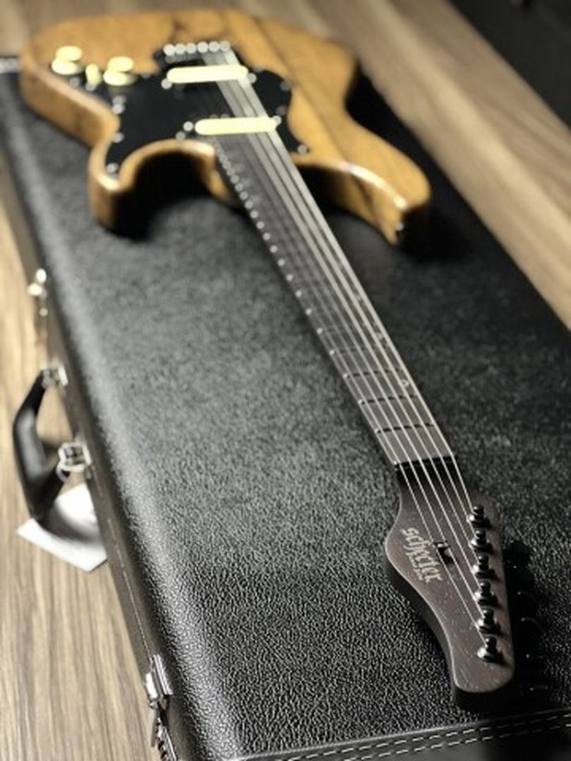 Schecter Sun Valley Super Shredder Exotic HT Black Limba in Natural Satin