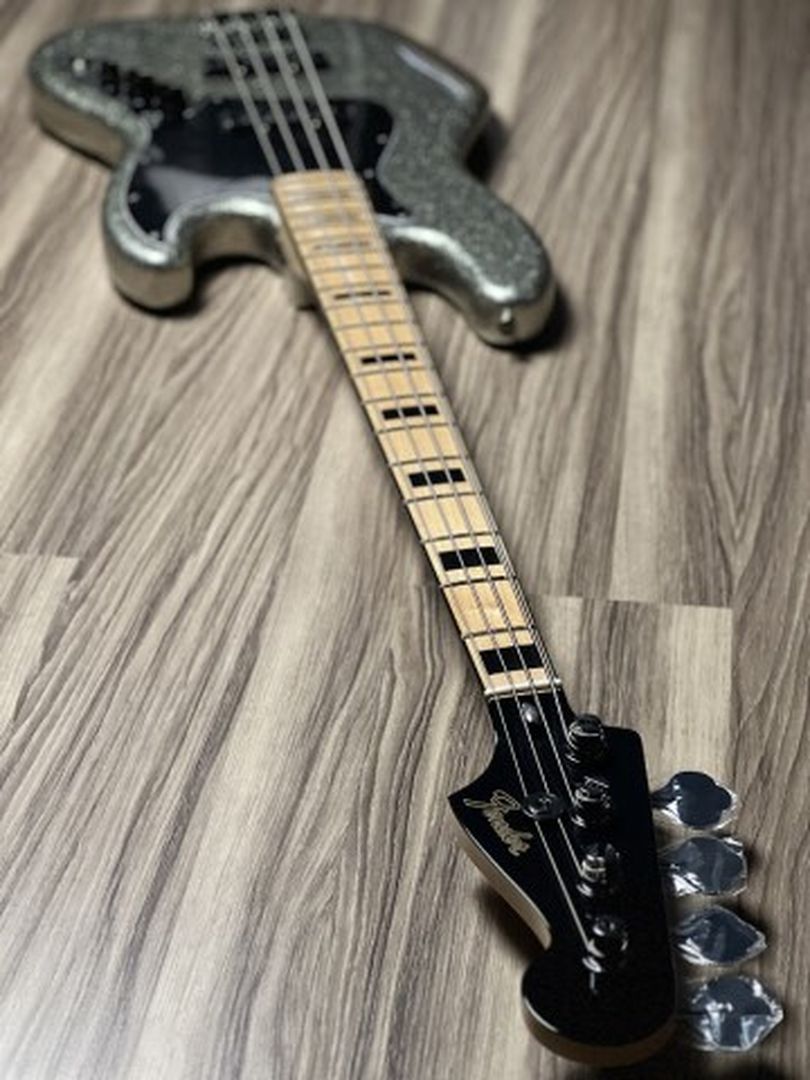 Fender Limited Edition Mikey Way Signature Jazz Bass Guitar in Silver Sparkle