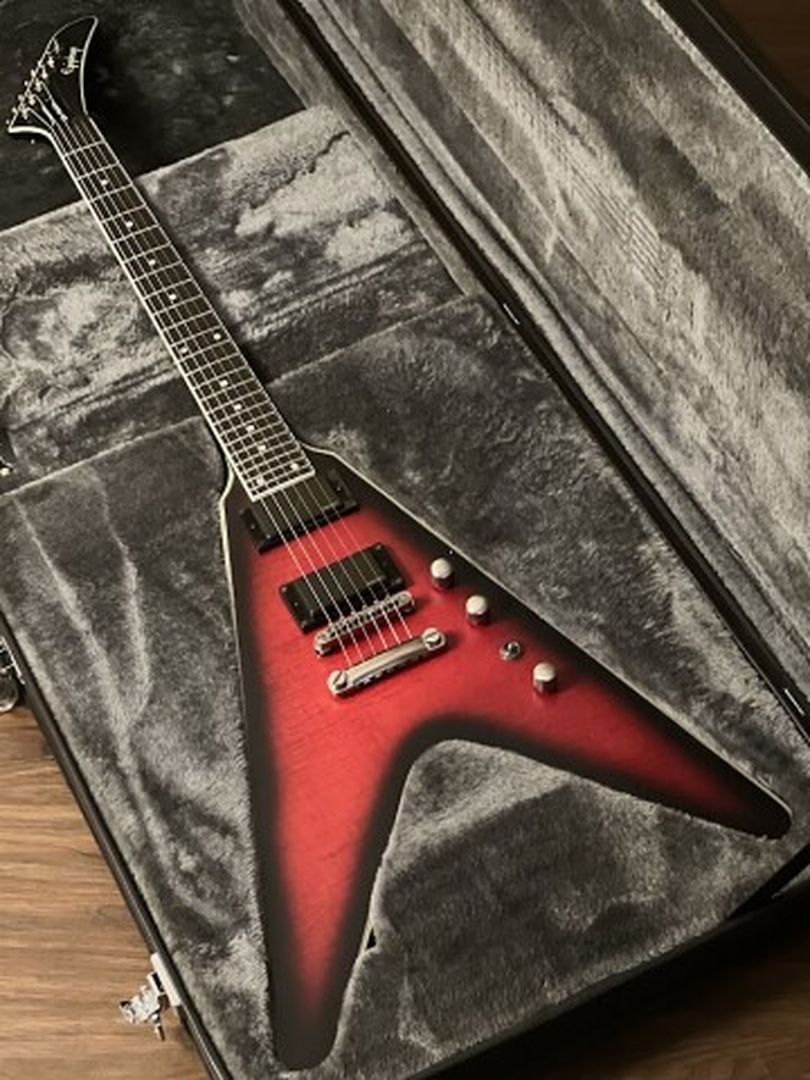 Epiphone Dave Mustaine Prophecy Flying V Figured in Aged Dark Red
