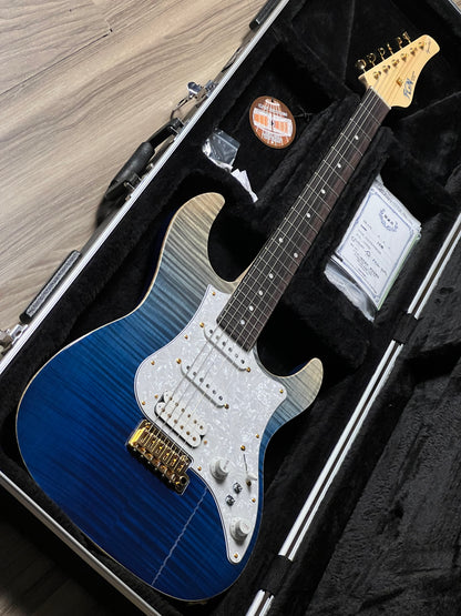 Fujigen FGN Guitars Expert EOS Odyssey in Navy Blue with Hardshell Case C230462 (USED)