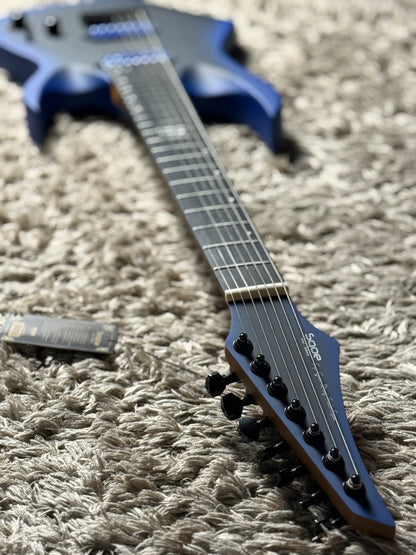 SQOE SEIB7S 7 String in Satin Neon Blue