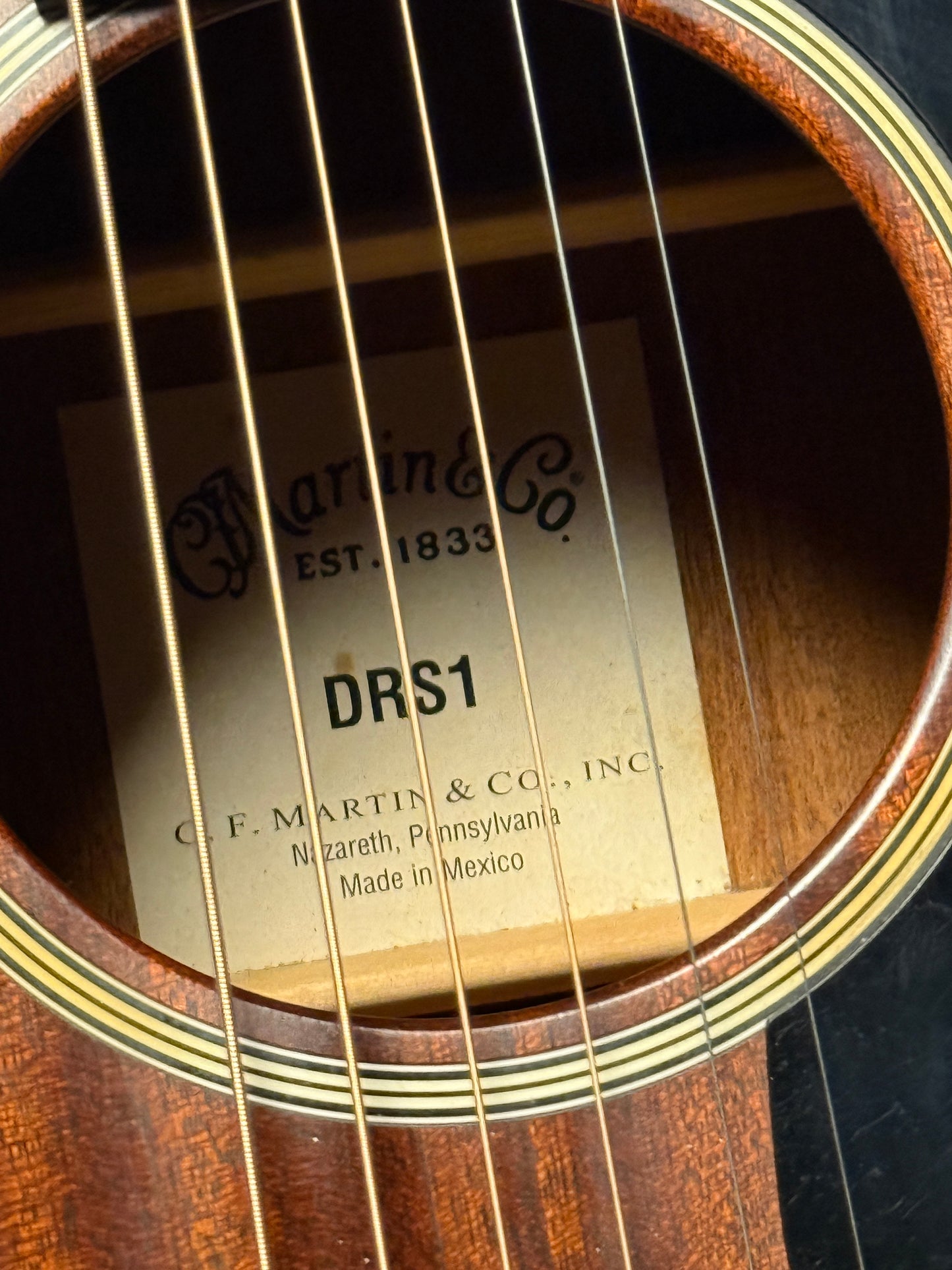 Martin DRS1 Road Series Full Solid Acoustic Electric with Martin 345 Hardshell Case (USED)