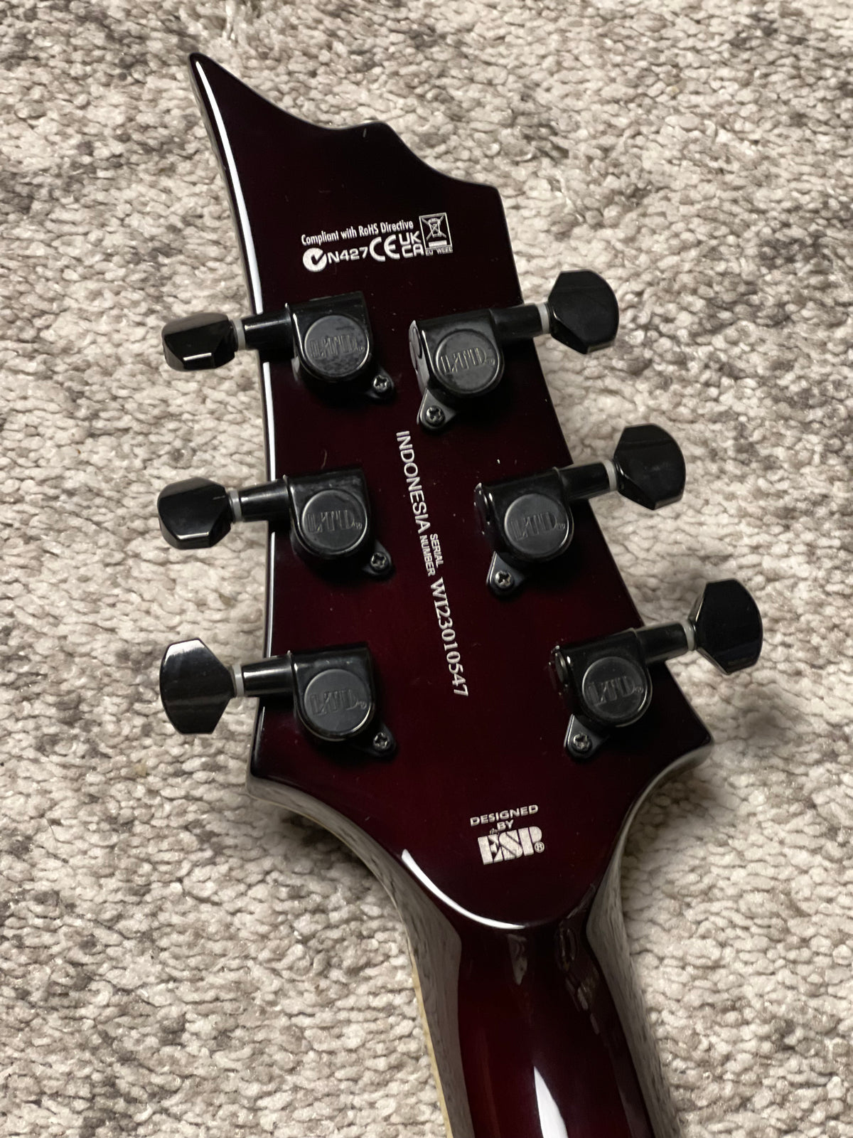 ESP LTD H-200FM In Dark Brown Sunburst
