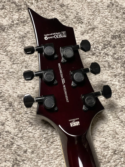 ESP LTD H-200FM In Dark Brown Sunburst