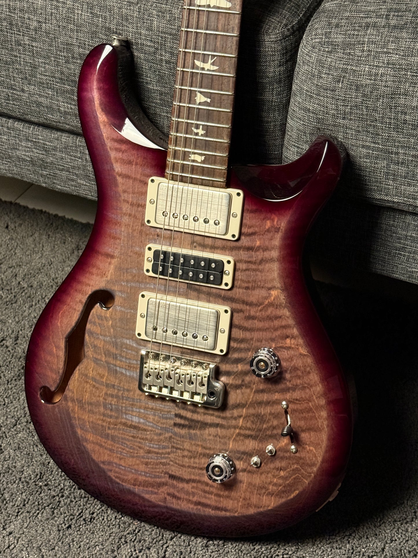 PRS S2 Special Semi-Hollow in Faded Gray Black Purple Burst S2081435