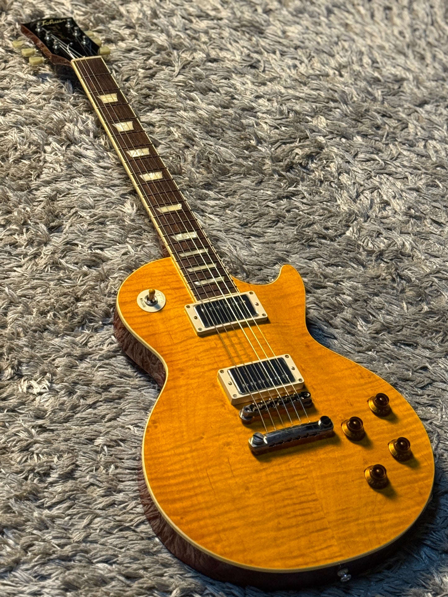 Tokai Love Rock LS-150F-3A LD Premium Series Japan with Solid Flamed Maple Top in Lemon Drop 2246292