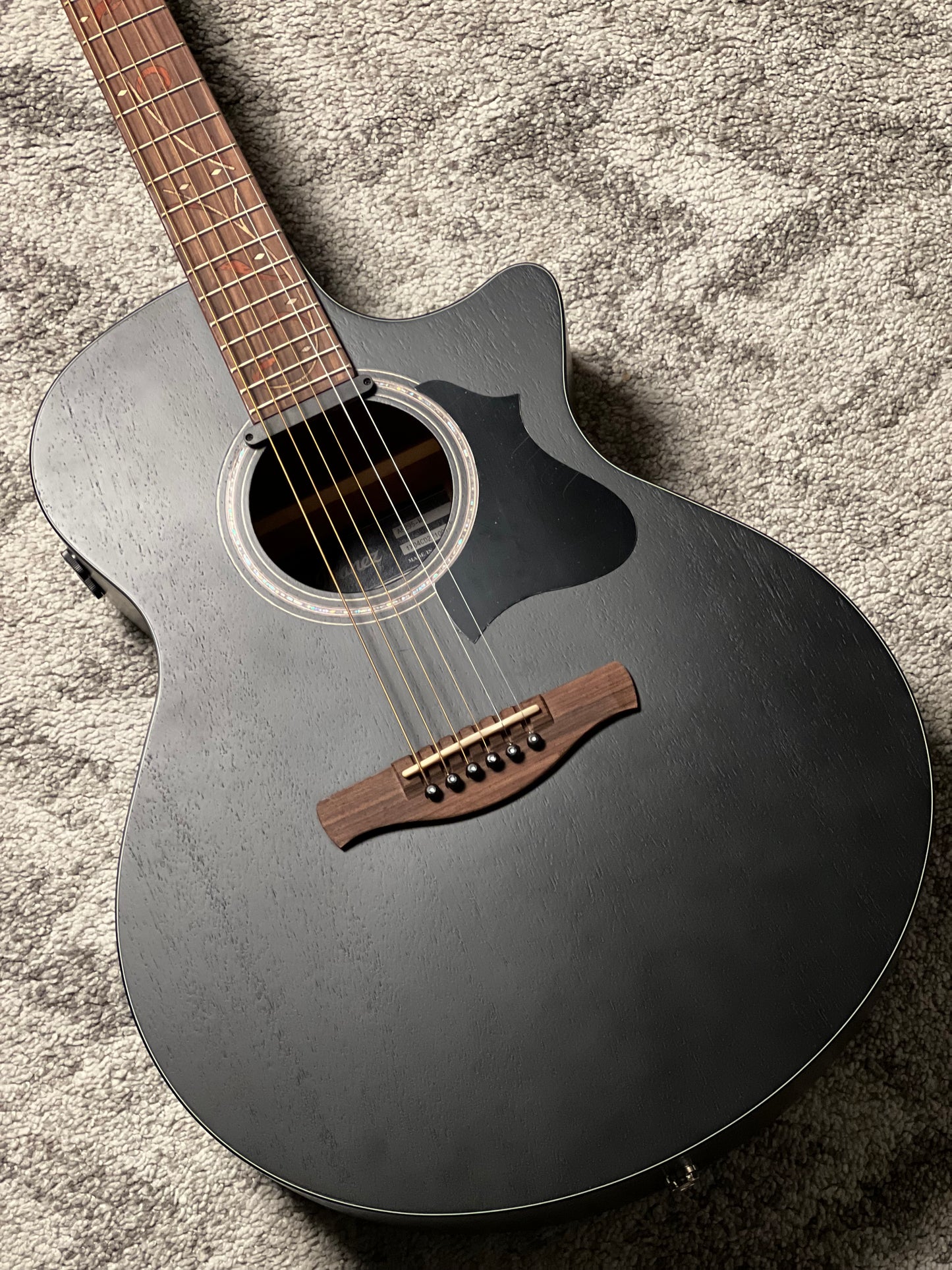 Ibanez AE295-WK Acoustic Guitar in Weathered Black