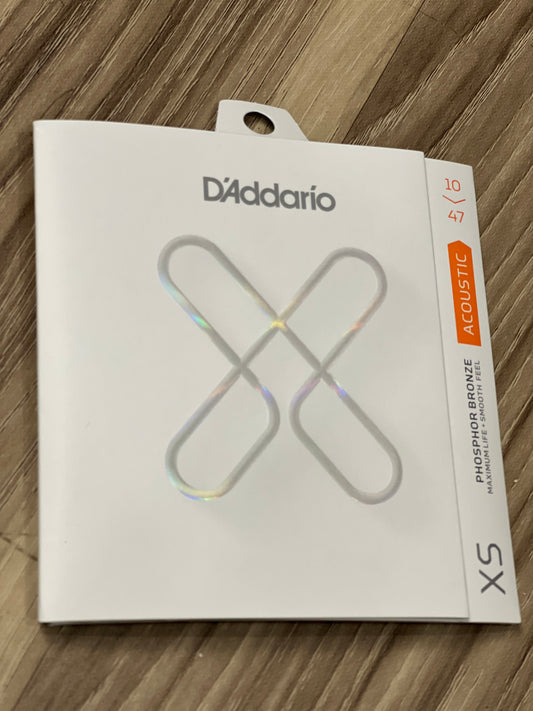 D'Addario XSAPB1047 Phosphor Bronze Acoustic Guitar Strings, Extra Light, 10-47