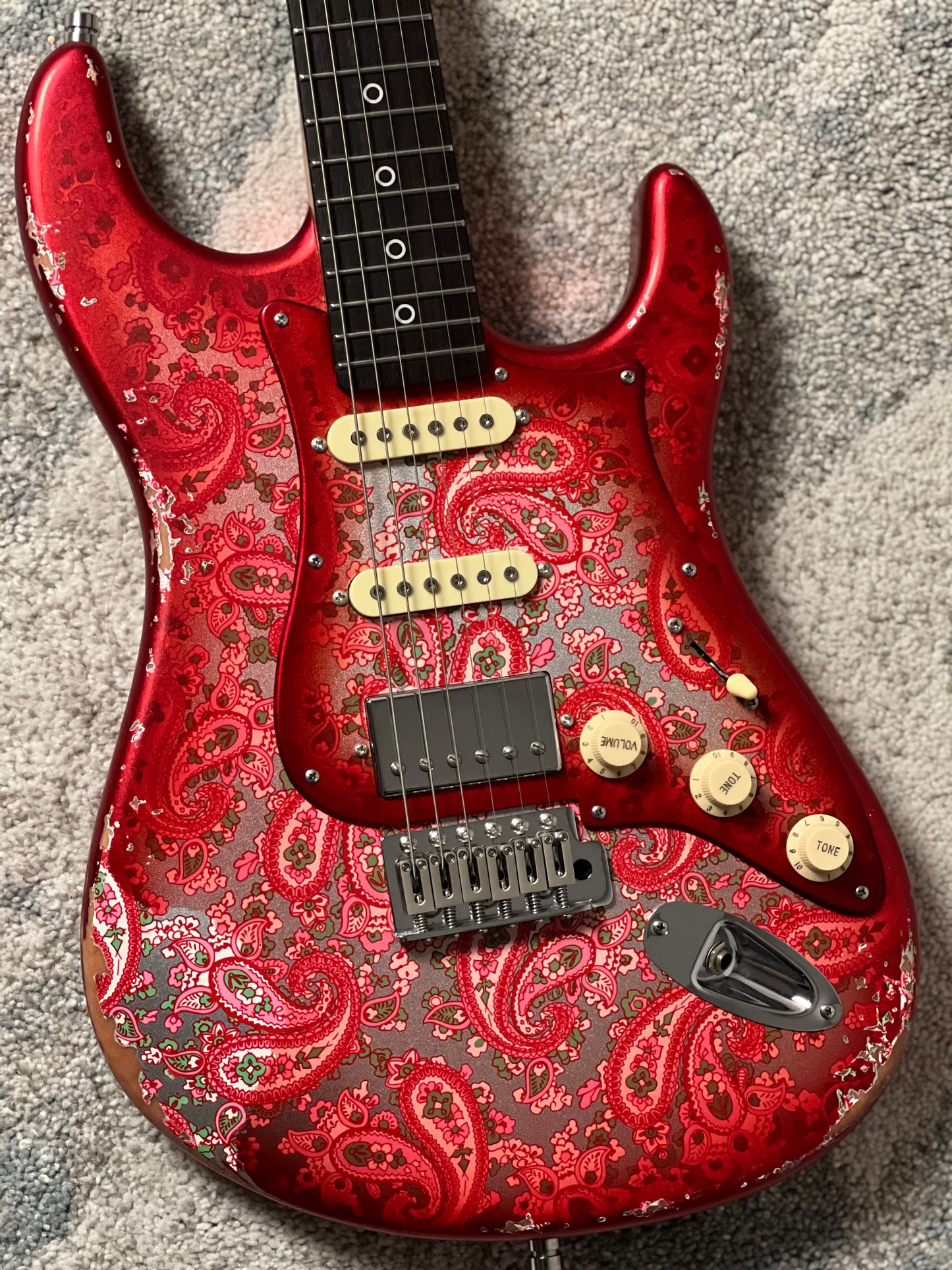 Dhatarattha Performance DST HSS in Pink Paisley Relic with Rosewood FB