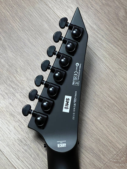 ESP LTD M-1007 Baritone in Charcoal Burst Satin